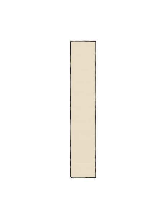 Fabric Shoe Organizer with 10 Shelves Beige 60x30x166cm