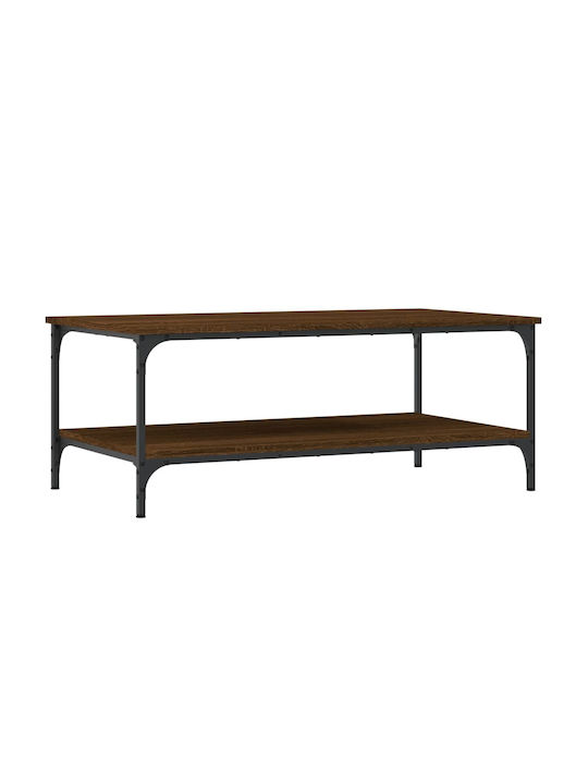 Rectangular Coffee Table Wooden Brown L100xW55xH40cm.