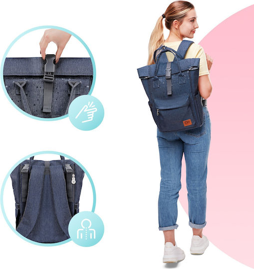 Kinderkraft Τσάντα Καροτσιού Μπλε Moonpack Confetti Denim