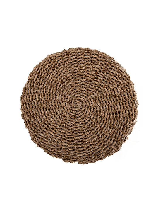 Stool For Living Room Wicker Black 43x43x45cm