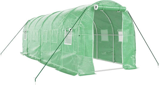 vidaXL 3188018 Greenhouse House Type with Metal Frame 6x2x2m