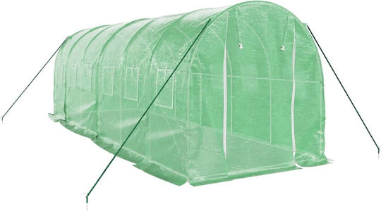 vidaXL 3188018 Greenhouse House Type with Metal Frame 6x2x2m