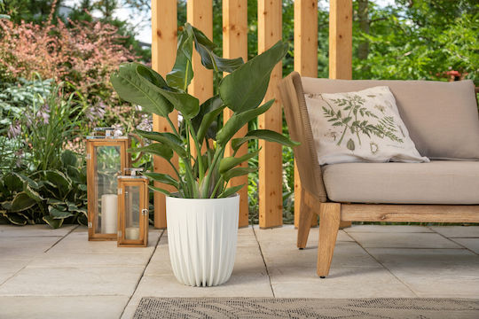Lamela Mira Kunststoff Blumentopf Grau 19x19x22,6 cm