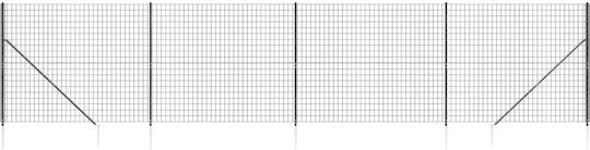 vidaXL Plasă de sârmă Galvanizat cu Îmbrăcăminte din PVC Module Gri 1.4x10m