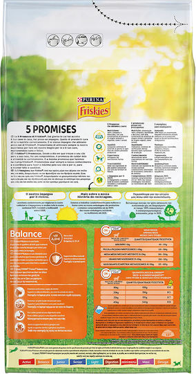 Friskies 5 Promises Balance 4kg Hrană Uscată pentru Câini de Rase Mari cu Carne de vită, Pui și Legume
