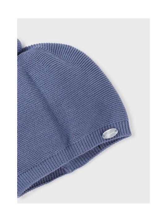 Mayoral Kids Beanie Knitted Blue for Newborn