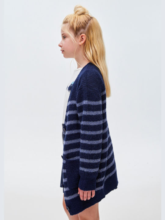 Mayoral Girls Knitted Cardigan with Zipper Blue
