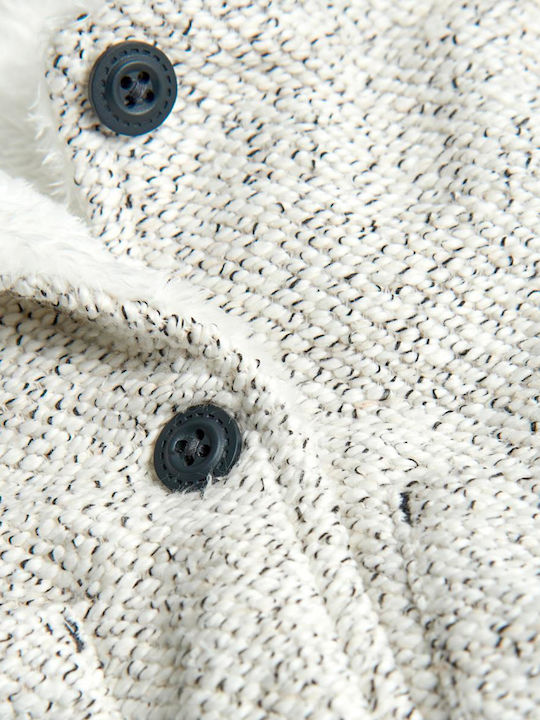 Kids Cardigan Cotton with Hood Gray