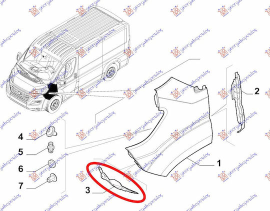 Prasco Основа на калника на автомобил за Citroen Jumper