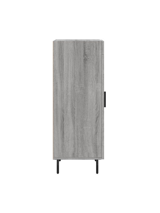 Wohnzimmer Vitrine aus Spanplatte mit Verglasung in Grau 34.5x34x90cm