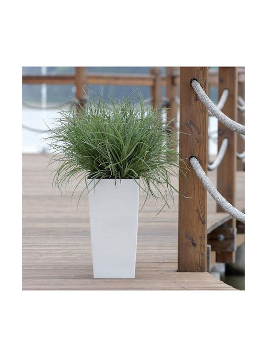 Prosperplast Urbi High Γλάστρα Πλαστική Λευκή 14x14x26.5εκ.