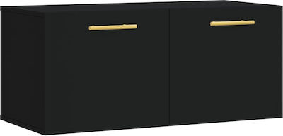 vidaXL Cabinet de baie L80xA36.5xÎ35cm Negru