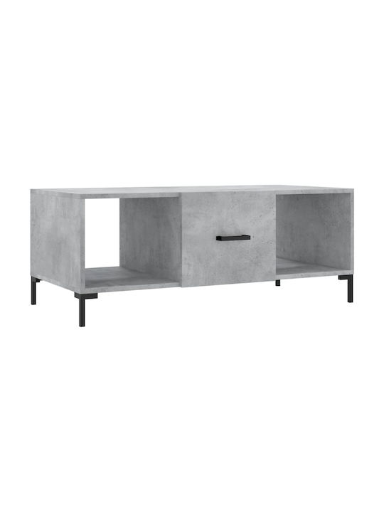 Rectangular Coffee Table Wooden Gray L102xW50xH40cm.