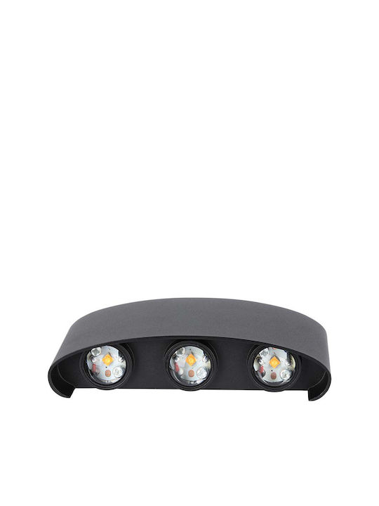 V-TAC Επιτοίχιο Εξωτερικό Σποτ LED IP65 5W με Φυσικό Λευκό Φως Διπλής Δέσμης 17x4x8εκ.