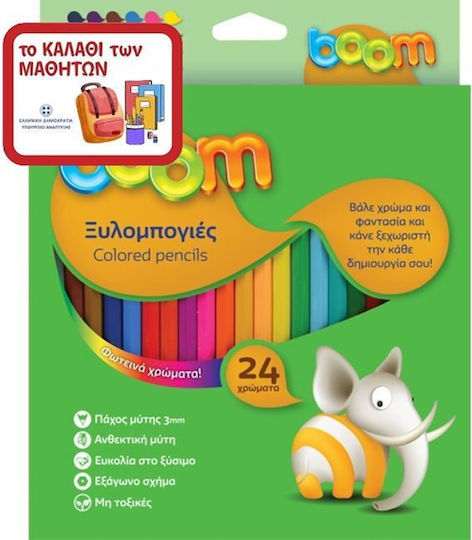 Boom Farbstift-Set 24Stück Packung von 1 Verpackungen