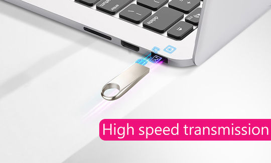 Powertech 64GB USB 2.0 Stick Ασημί