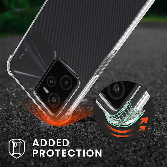 KWmobile Back Cover Silicone with Strap Transparent / Black (Realme Narzo 50A Prime)