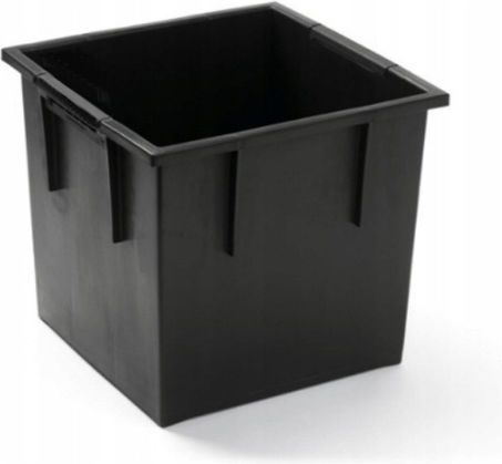 Prosperplast Urbi Square Low DURSL Pot Plastic Charcoal 24x24x23.5cm.