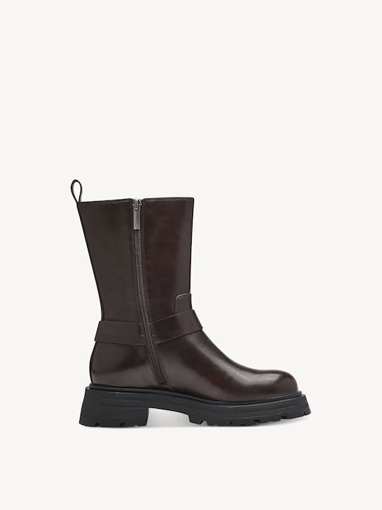Ghete dama Biker Culoare Full Face Maro
