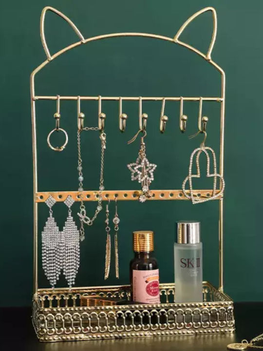 Metallic Gold Jewellery Stand