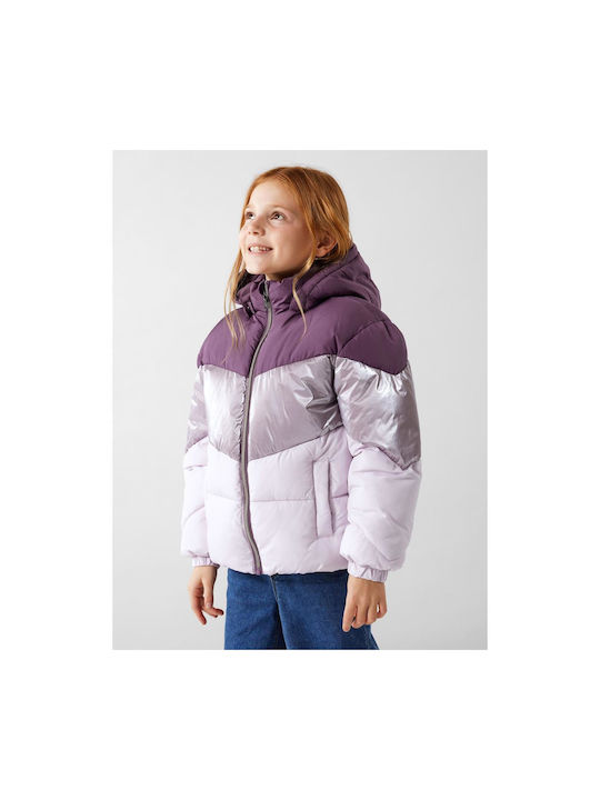 Name It Kinderjacke Kurz mit Kapuze Lila