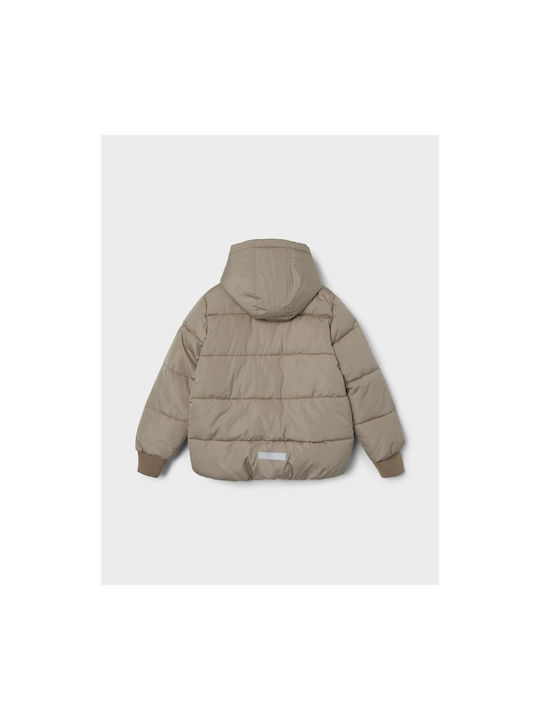 Name It Kinderjacke Kurz mit Kapuze Beige