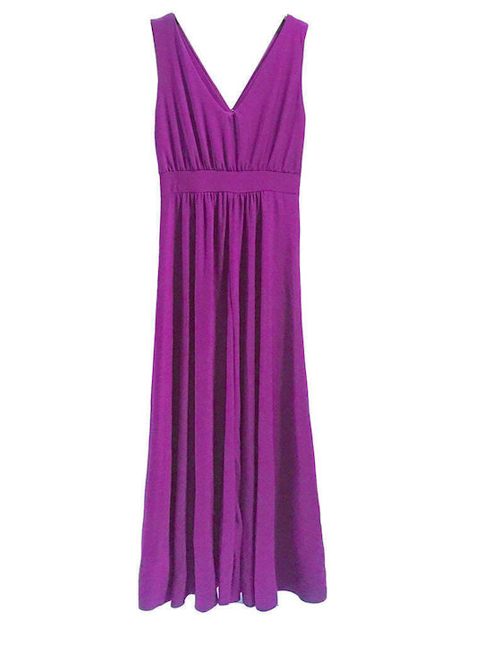 Ustyle Summer Maxi Evening Dress Wrap Purple