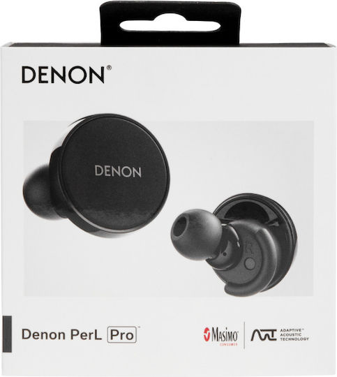 Denon PerL Pro AH-C15PL In-ear Bluetooth Handsfree Ακουστικά με Αντοχή στον Ιδρώτα και Θήκη Φόρτισης Μαύρα