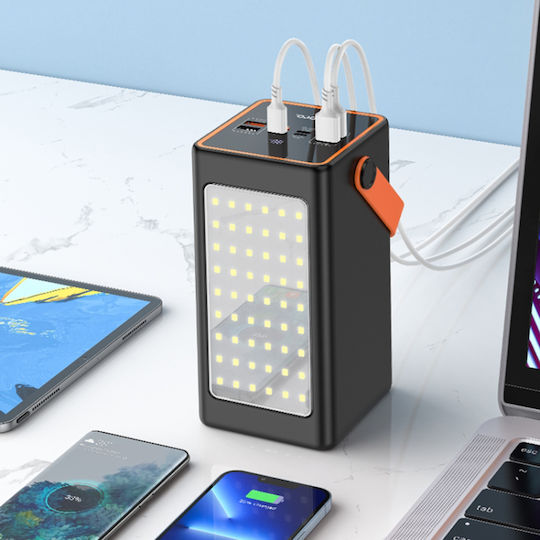 Hoco J107 Power Bank 90000mAh 22.5W with 4 USB-A Ports and 2 USB-C Ports Black