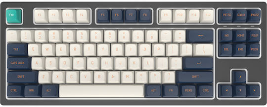 Dark Project KD87B LTD Aluminum Gaming Μηχανικό Πληκτρολόγιο Tenkeyless με Gateron Cap Teal διακόπτες και RGB φωτισμό (Αγγλικό US) Black & Cloud Grey
