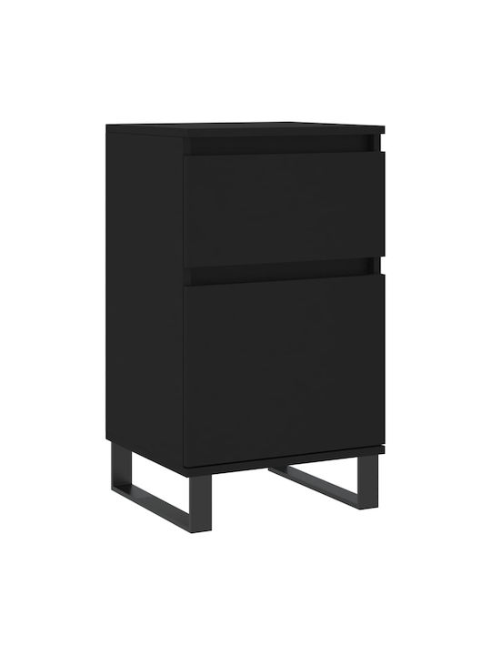 Office Storage Chipboard Cabinet Black L40xW35xH70cm