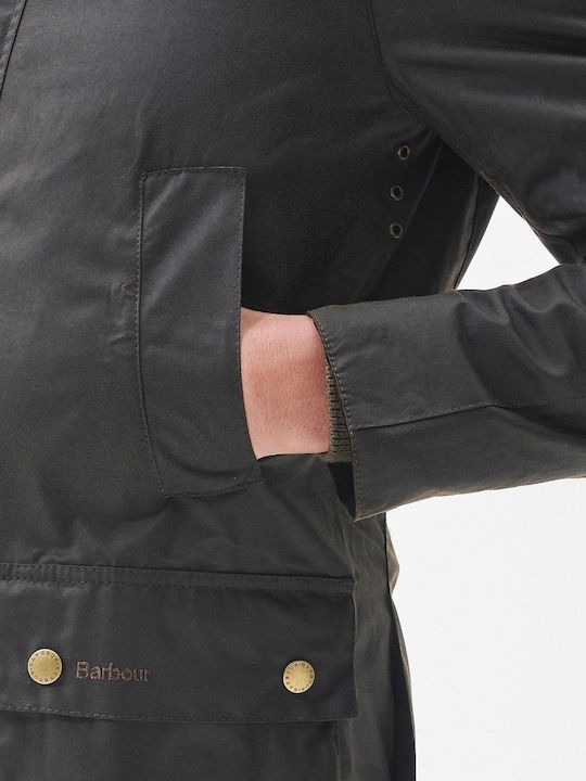 Ashby Wax Winter Jacke Khaki