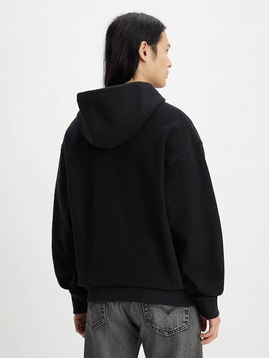 Graphic Sweatshirt mit Kapuze Schwarz