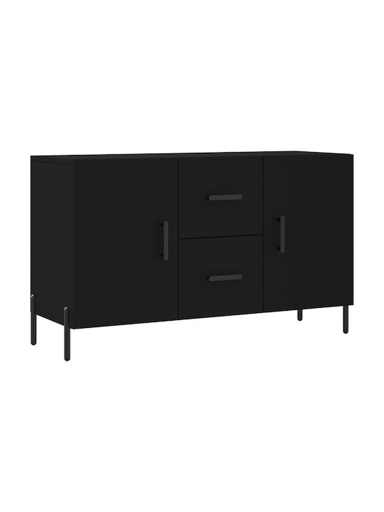 Sideboard Wooden with Drawers Black 100x36x60cm