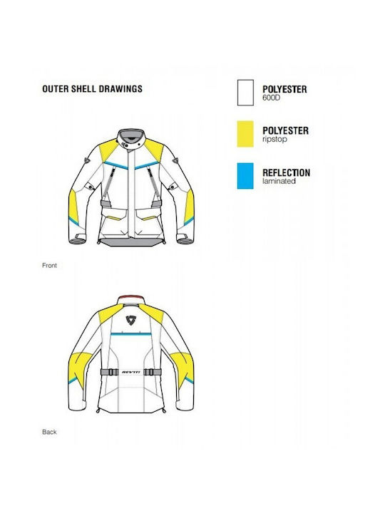 Rev'IT Voltiac 3 H2O Damen Motorradjacke 4 Jahreszeiten Wasserdicht Gray