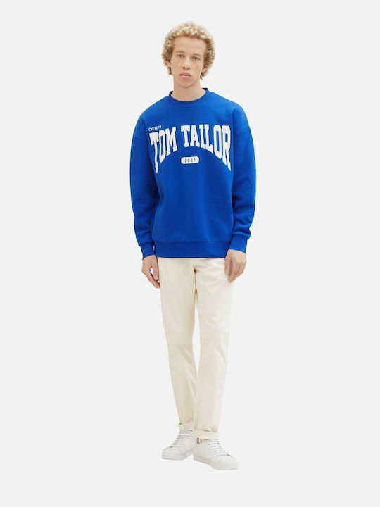 Tom Tailor Men's Sweatshirt with Hood Blue