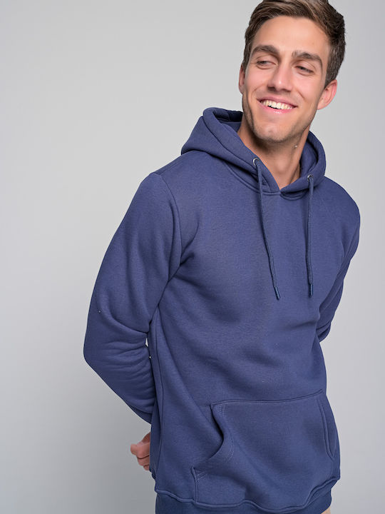 madmext Men's Sweatshirt with Hood and Pockets Blue