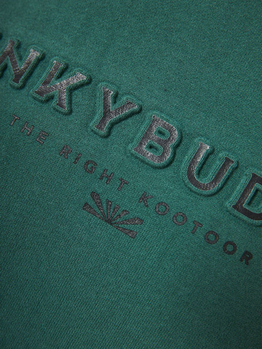 Funky Buddha Herren Sweatshirt mit Kapuze Grün