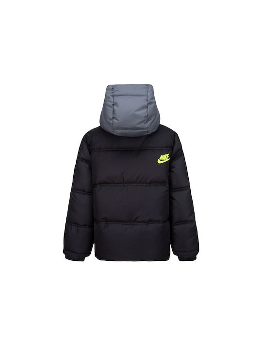 Nike Kinderjacke Kurz mit Kapuze Schwarz