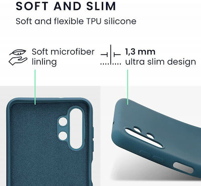 KWmobile Soft Flexible Rubber Silicone Back Cover Teal Matte (Galaxy A13 4G)