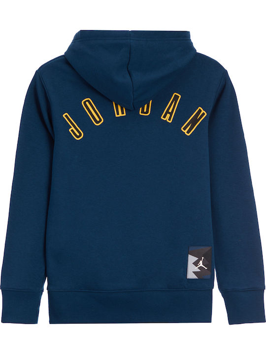 Fleece Kids Sweatshirt with Hood and Pockets Navy Blue