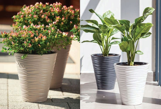 Form Plastic Dunes Slim Γλάστρα Πλαστική Anthracite 39.5x39.5x79.5εκ.