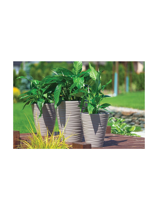 Form Plastic Sahara Dunes Slim Γλάστρα Πλαστική Λευκή 39.5x39.5x79.5εκ.