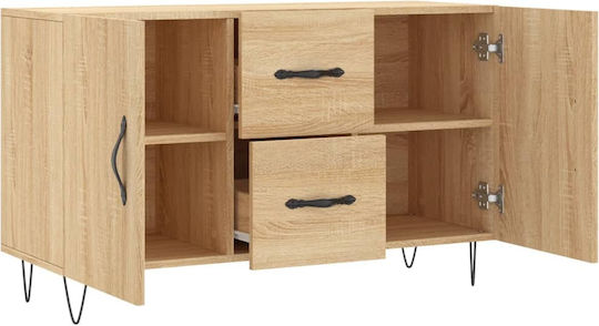 Sideboard Wooden with Drawers Sonoma Oak 100x36x60cm