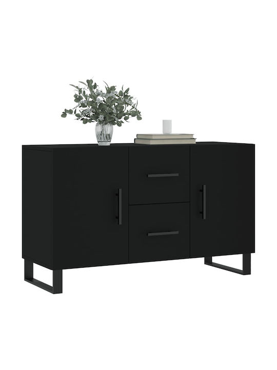 Bufet cu Sertare Negru 100x36x60cm