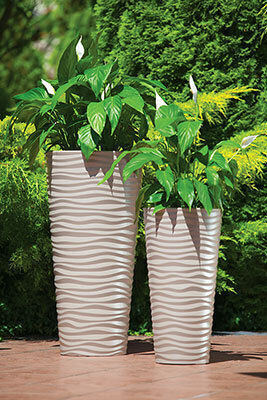 Form Plastic Sahara Dunes Slim Саксия Пластмаса Антрацит 29.5x29.5x56.5см.