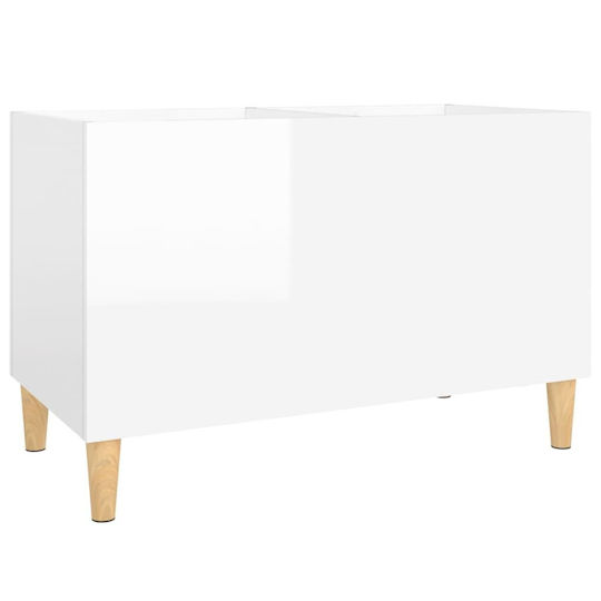 vidaXL Glossy Hi-Fi Furniture White 38x74.5x48cm