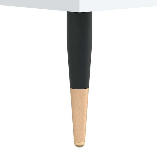 vidaXL Mobilier Hi-Fi Alb 38x84.5x89cm