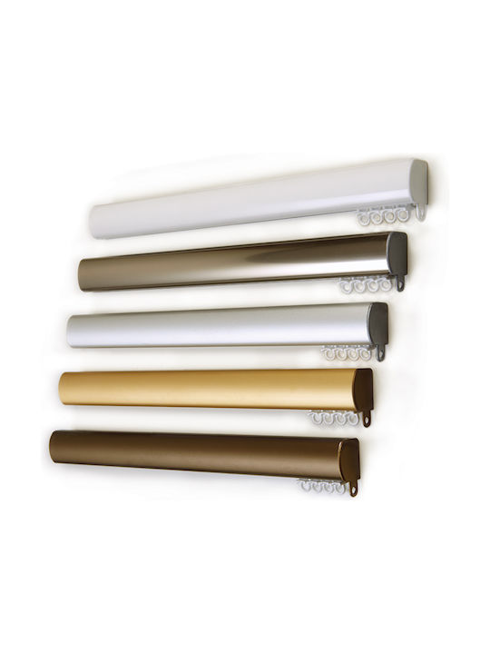 Anartisi Oval One-Way Aluminum Curtain Track Antique 100cm