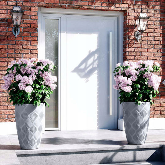 Form Plastic Round Slim Pot Plastic Antracit 39x39x45cm.